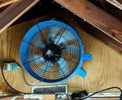 attic fan services with installed attic ventilation fan system in Wilmington, NC